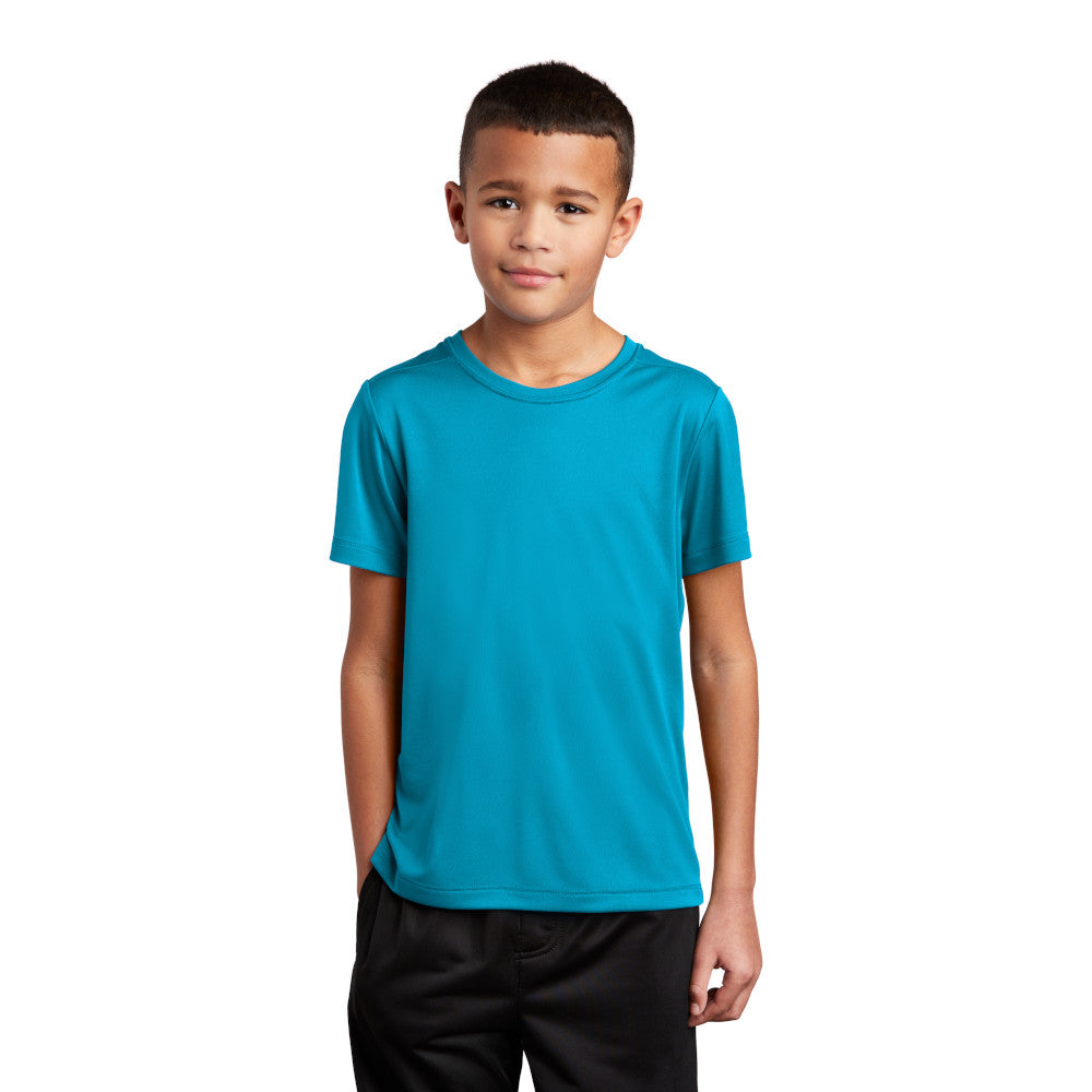 Sport-Tek Youth Posi-UV Pro Tee Decorated - Soft Coral Orange (PMS 1625C)