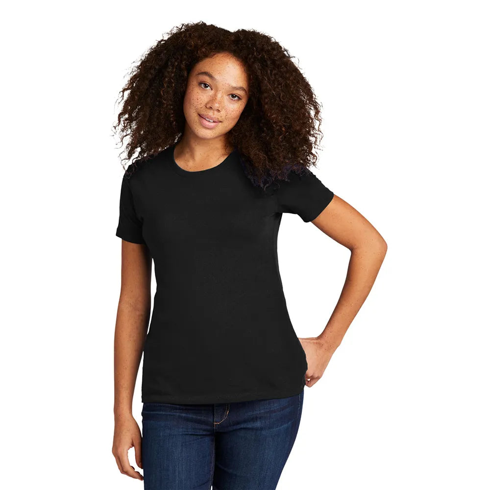 Next Level Apparel Women’s Cotton Tee Decorated - Black