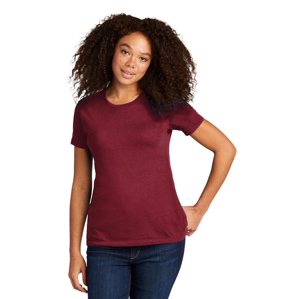 Next Level Apparel Women’s Cotton Tee Decorated - Cardinal Red