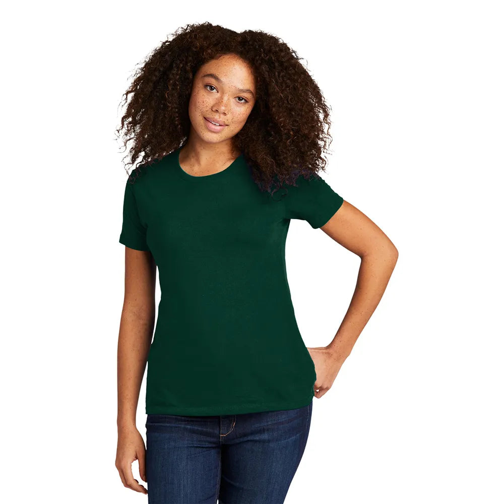 Next Level Apparel Women’s Cotton Tee Decorated - Forest Green
