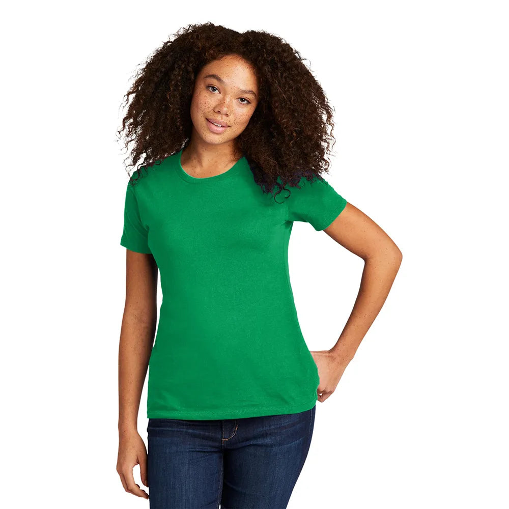 Next Level Apparel Women’s Cotton Tee Decorated - Kelly Green