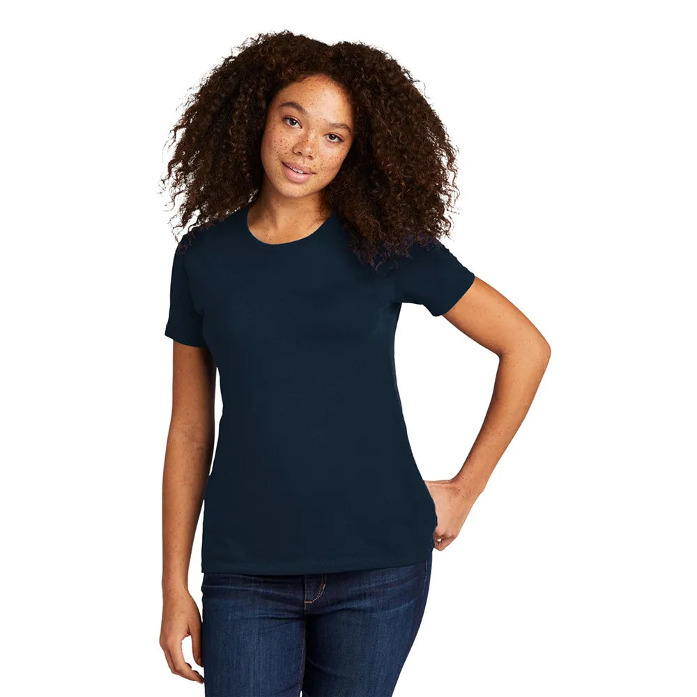 Next Level Apparel Women’s Cotton Tee Decorated - Midnight Navy Blue