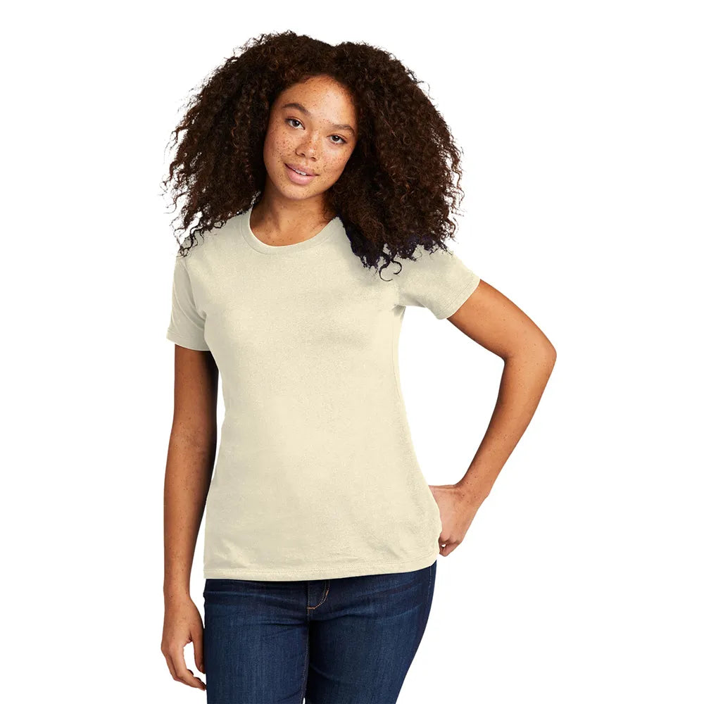 Next Level Apparel Women’s Cotton Tee Decorated - Natural Beige