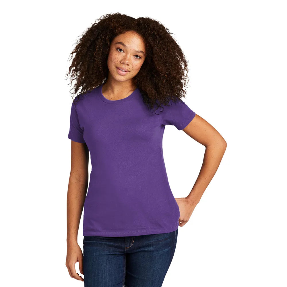 Next Level Apparel Women’s Cotton Tee Decorated - Purple Rush
