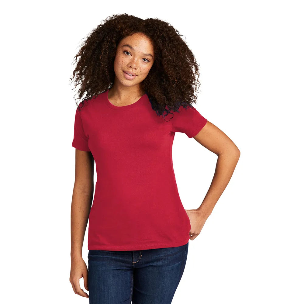 Next Level Apparel Women’s Cotton Tee Decorated - Red
