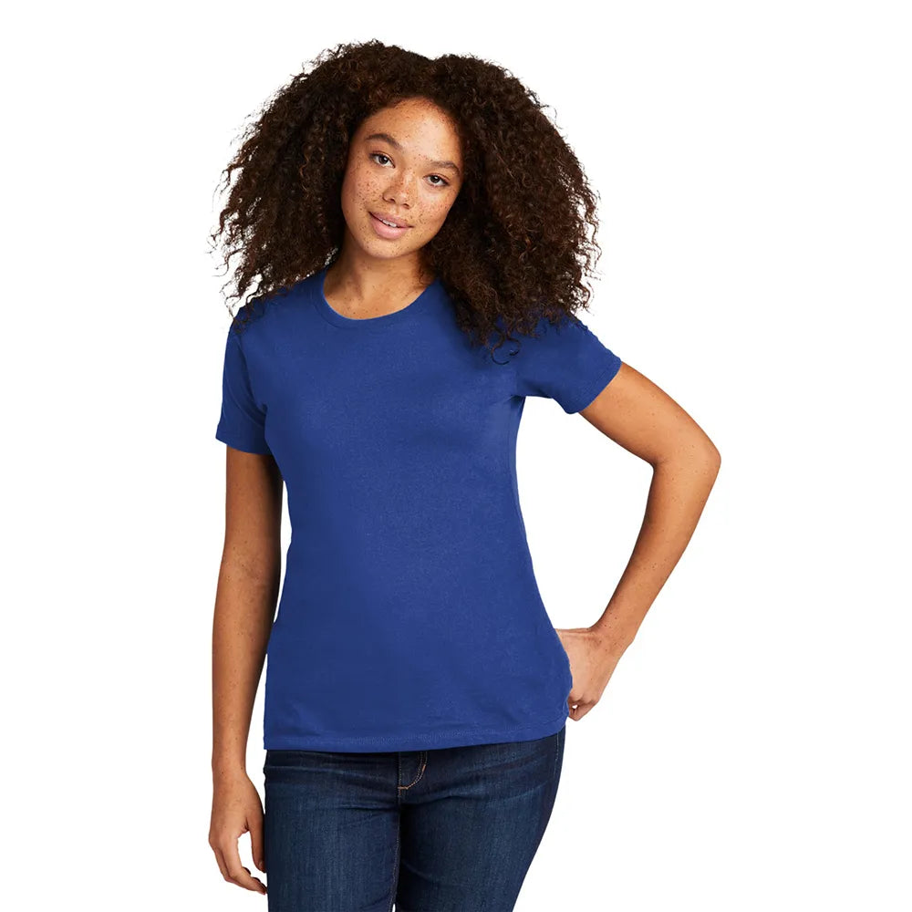 Next Level Apparel Women’s Cotton Tee Decorated - Royal Blue