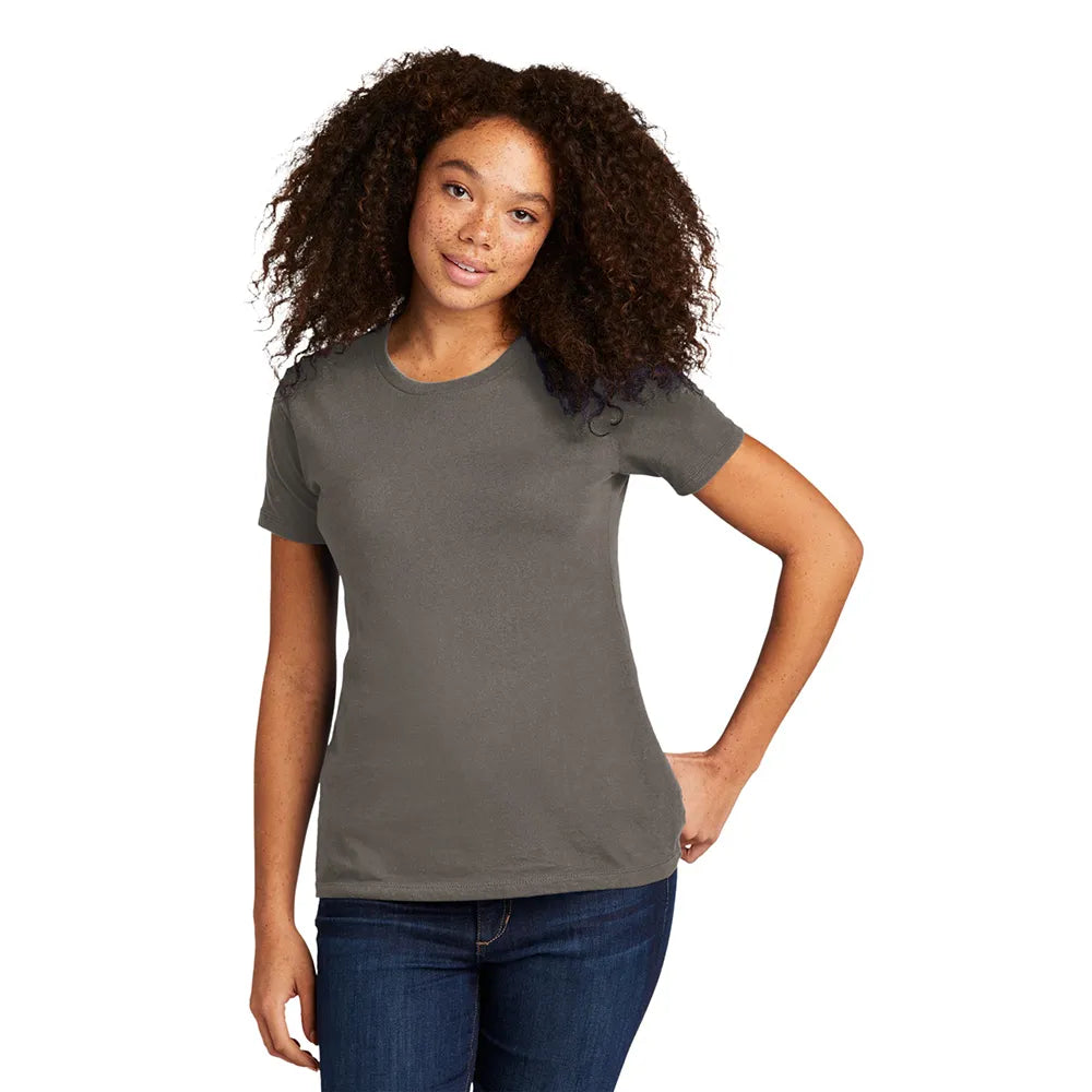 Next Level Apparel Women’s Cotton Tee Decorated - Warm Gray