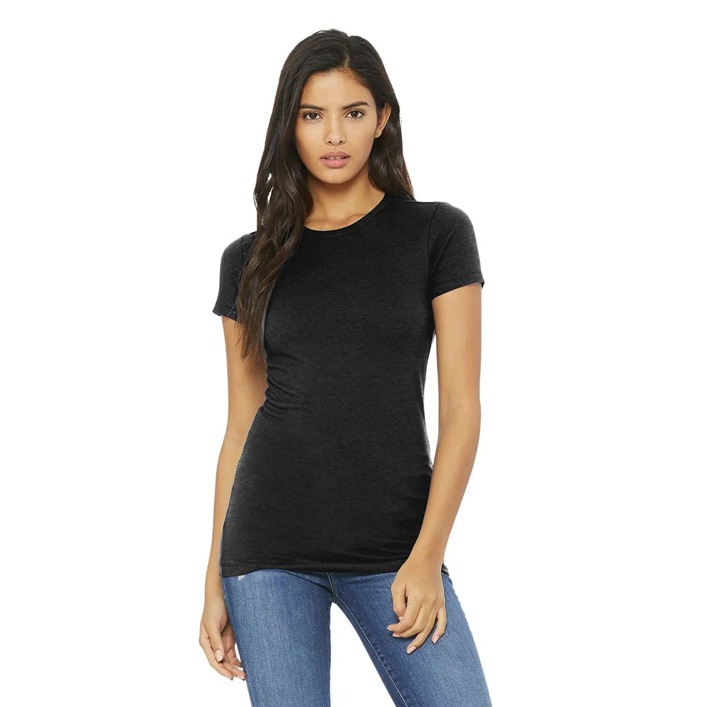 BELLA+CANVAS Women’s Slim Fit Tee Decorated - Black Heather