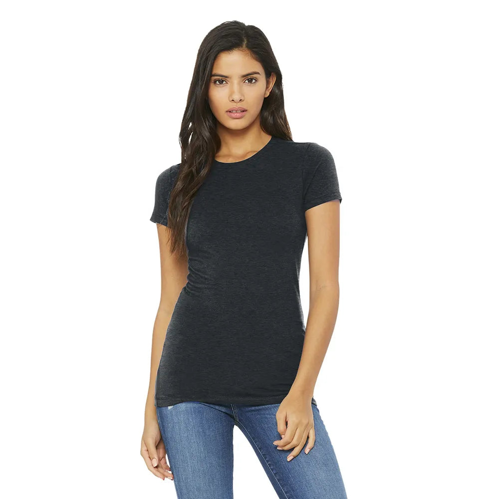 BELLA+CANVAS Women’s Slim Fit Tee Decorated - Dark Grey Heather
