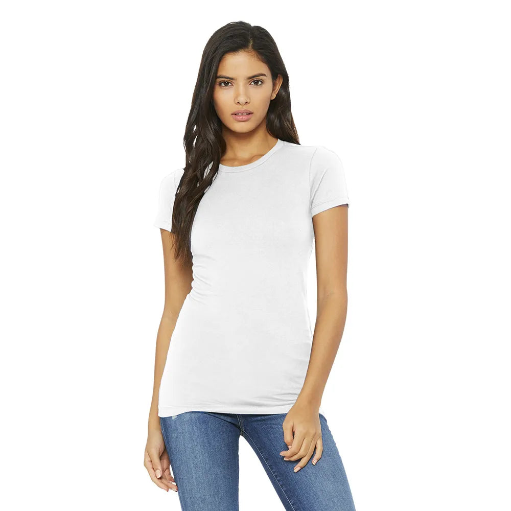 BELLA+CANVAS Women’s Slim Fit Tee Decorated - White