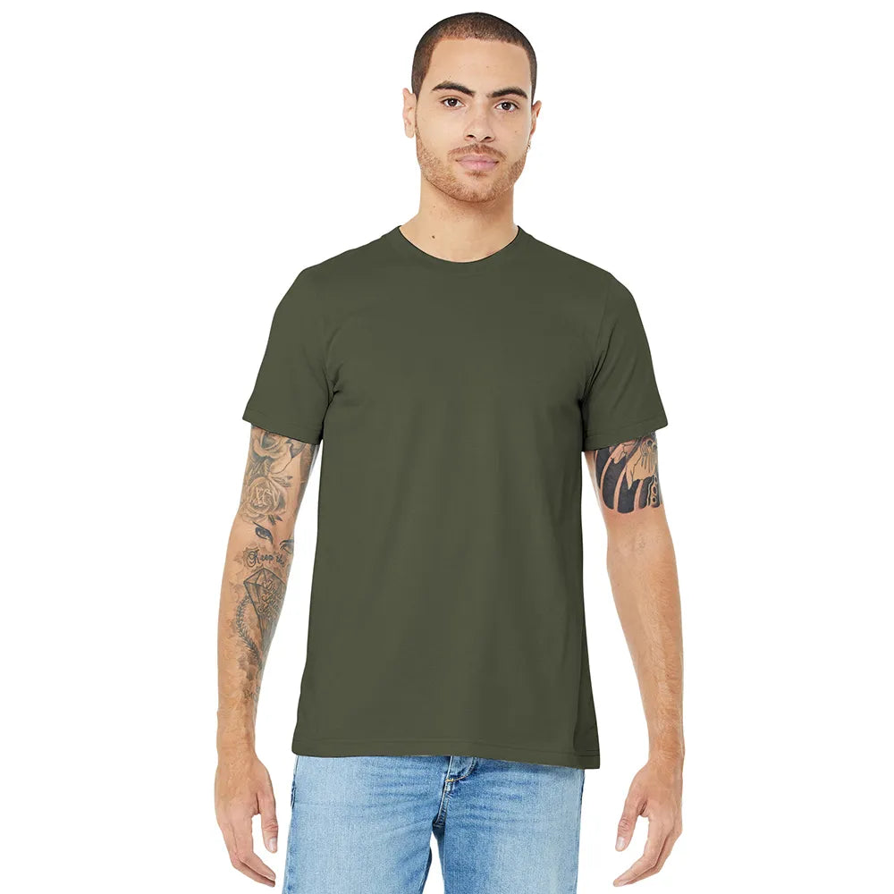 BELLA+CANVAS Unisex Jersey Short Sleeve Tee Decorated - Army Green Military