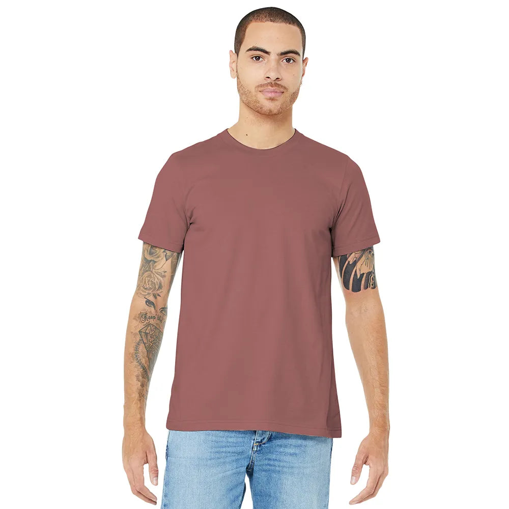 BELLA+CANVAS Unisex Jersey Short Sleeve Tee Decorated - Mauve Brown