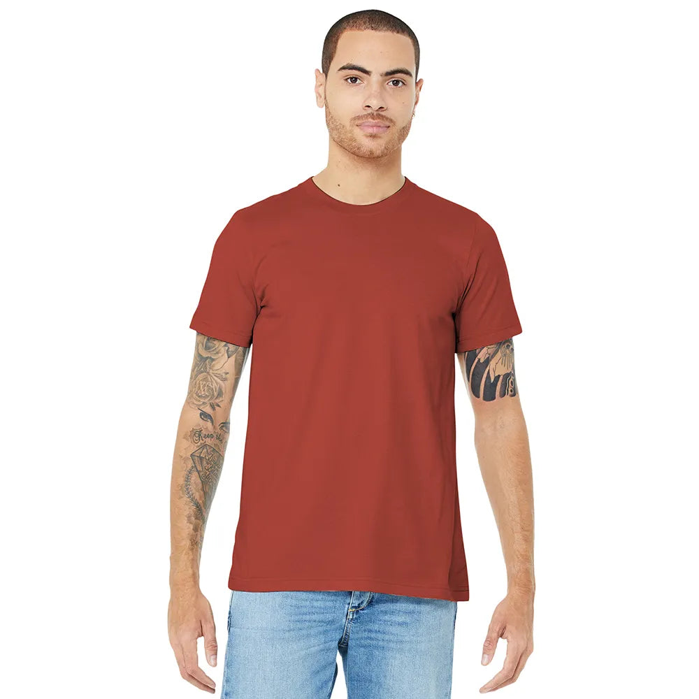 BELLA+CANVAS Unisex Jersey Short Sleeve Tee Decorated - Rust Brown
