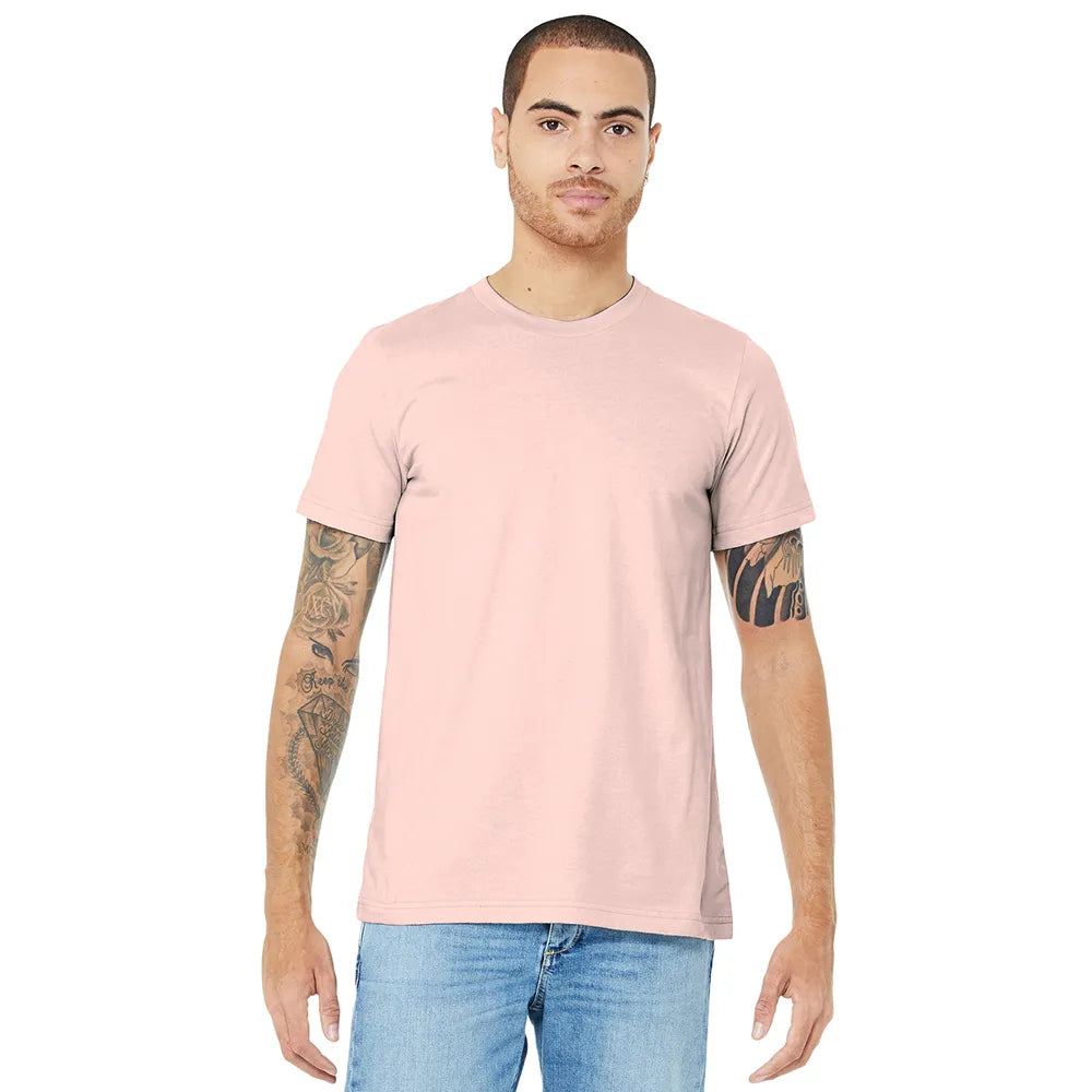 BELLA+CANVAS Unisex Jersey Short Sleeve Tee Decorated - Soft Pink