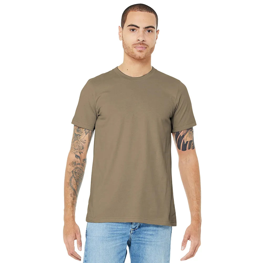 BELLA+CANVAS Unisex Jersey Short Sleeve Tee Decorated - Tan Brown