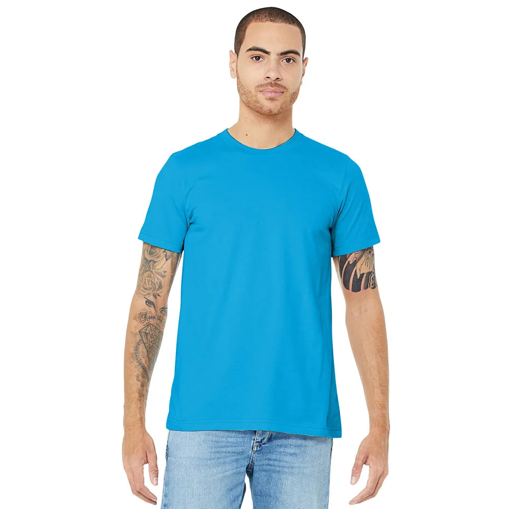 BELLA+CANVAS Unisex Jersey Short Sleeve Tee Decorated - Turquoise Blue