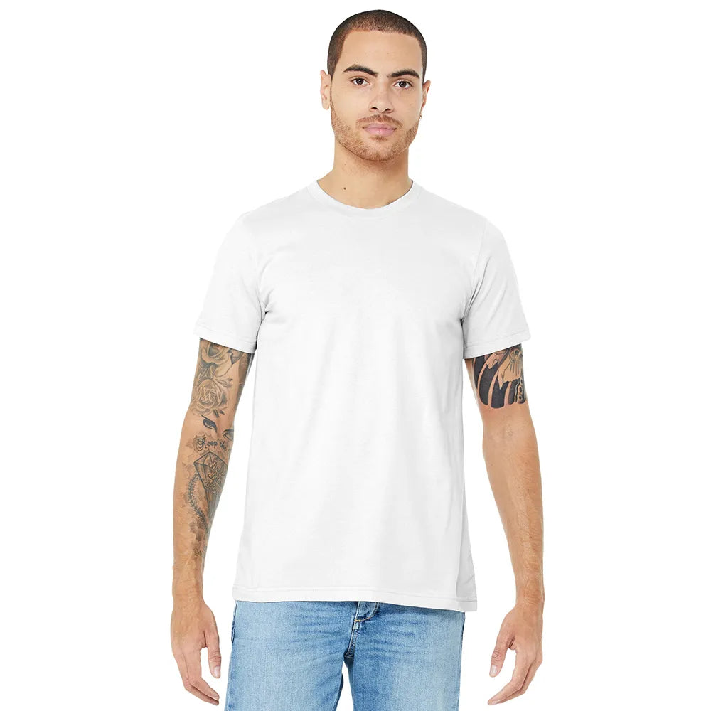 BELLA+CANVAS Unisex Jersey Short Sleeve Tee Decorated - White
