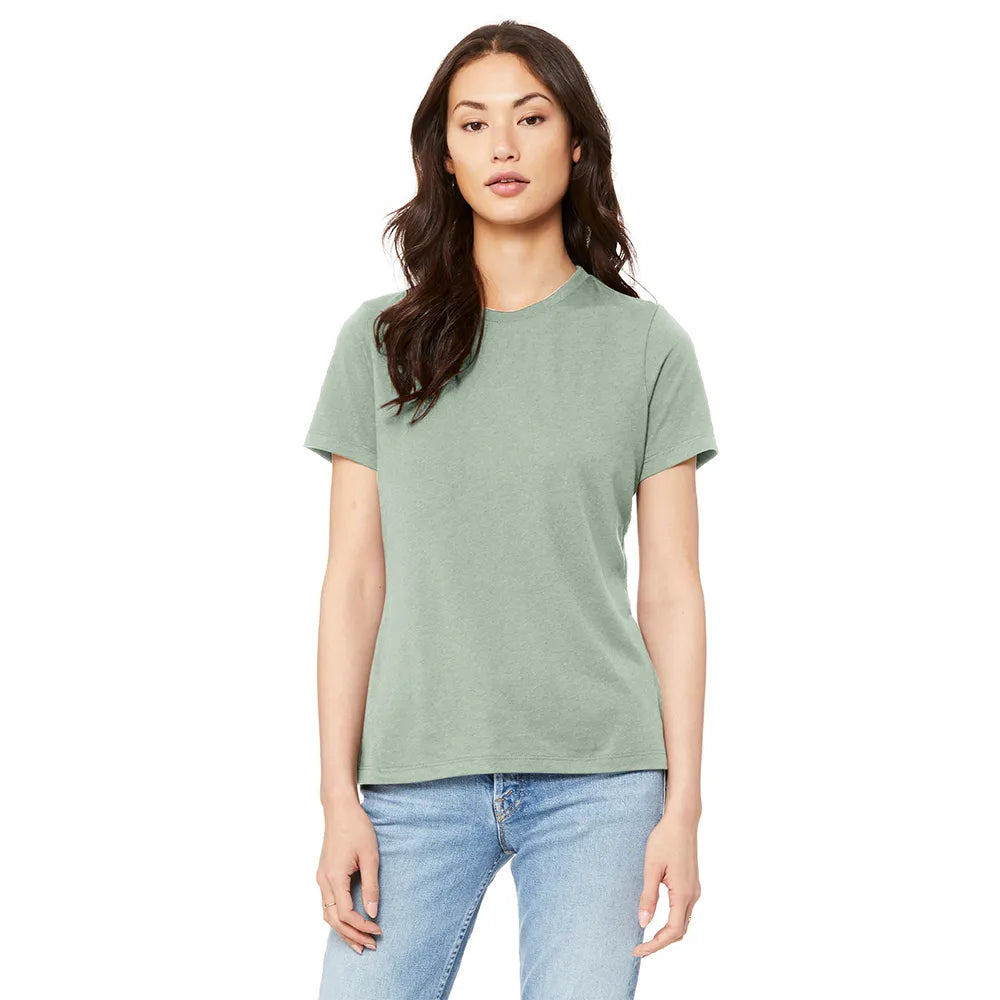 BELLA+CANVAS Women’s Relaxed Jersey Short Sleeve Tee Decorated - Dusty Blue