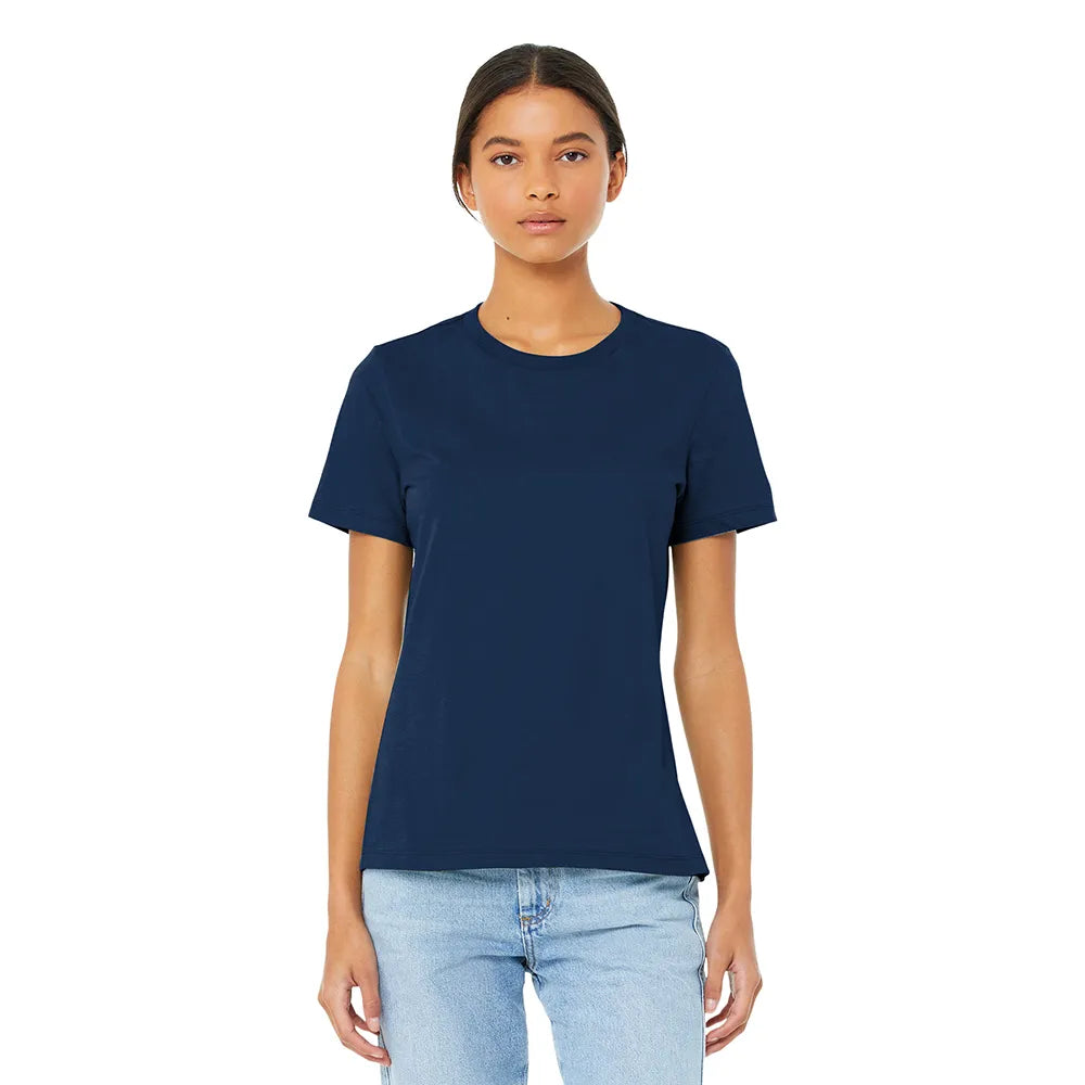 BELLA+CANVAS Women’s Relaxed Jersey Short Sleeve Tee Decorated - Navy Blue