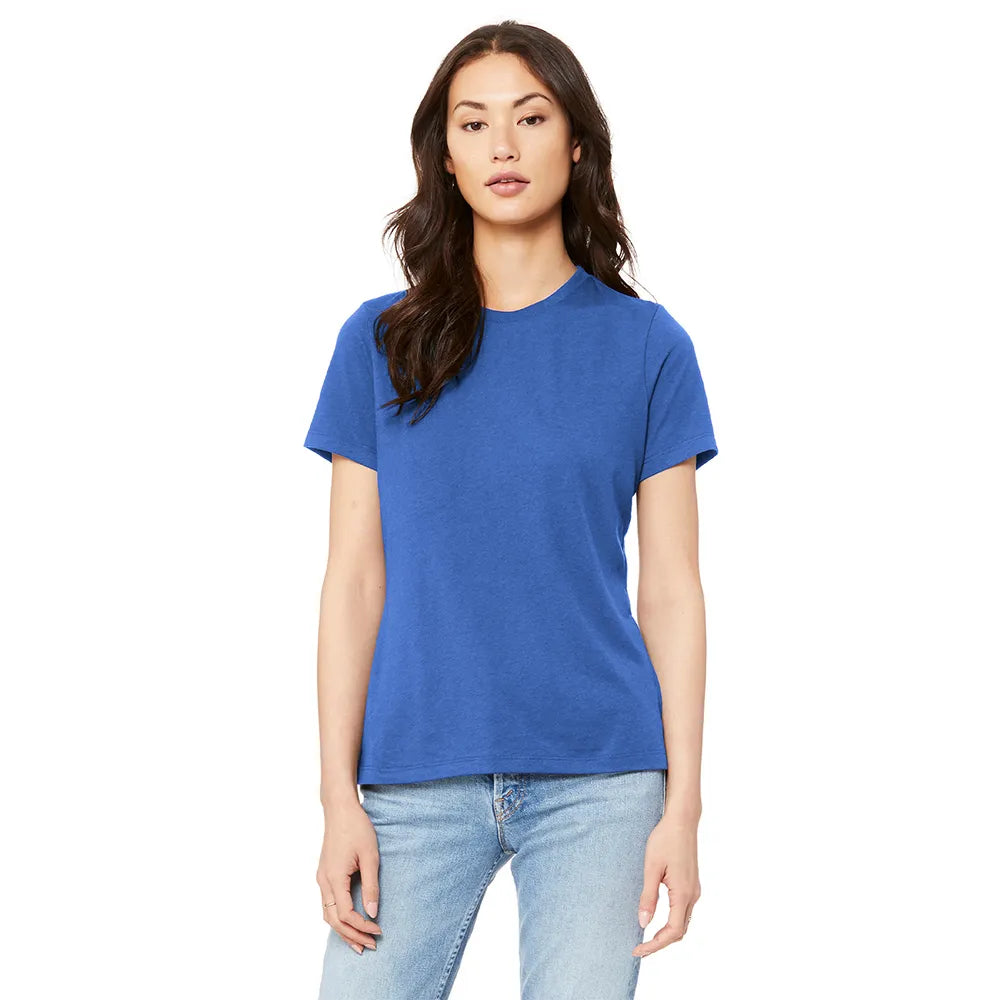 BELLA+CANVAS Women’s Relaxed Jersey Short Sleeve Tee Decorated - True Royal Blue
