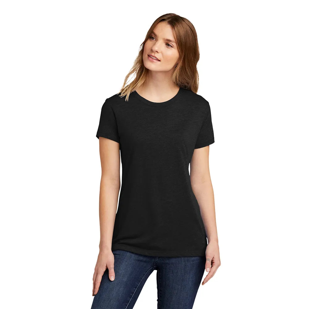 Next Level Apparel Women’s CVC Tee Decorated - Black