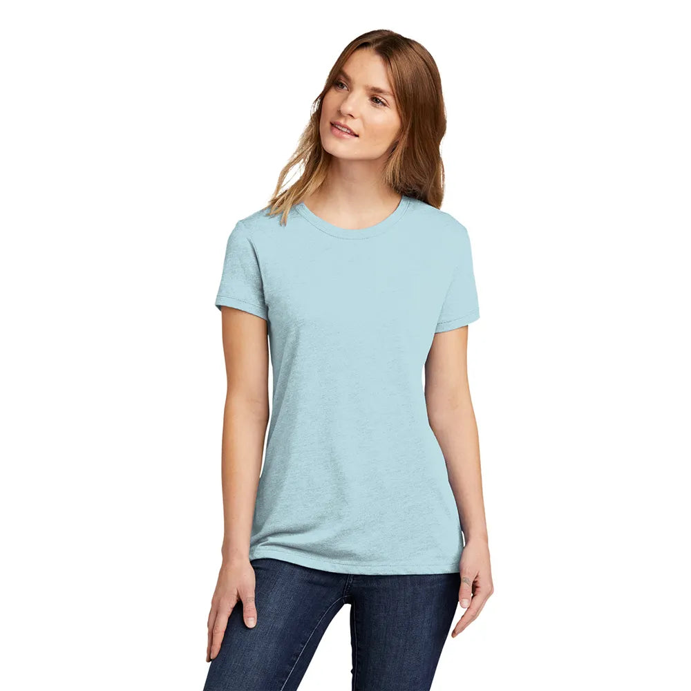 Next Level Apparel Women’s CVC Tee Decorated - Ice Blue