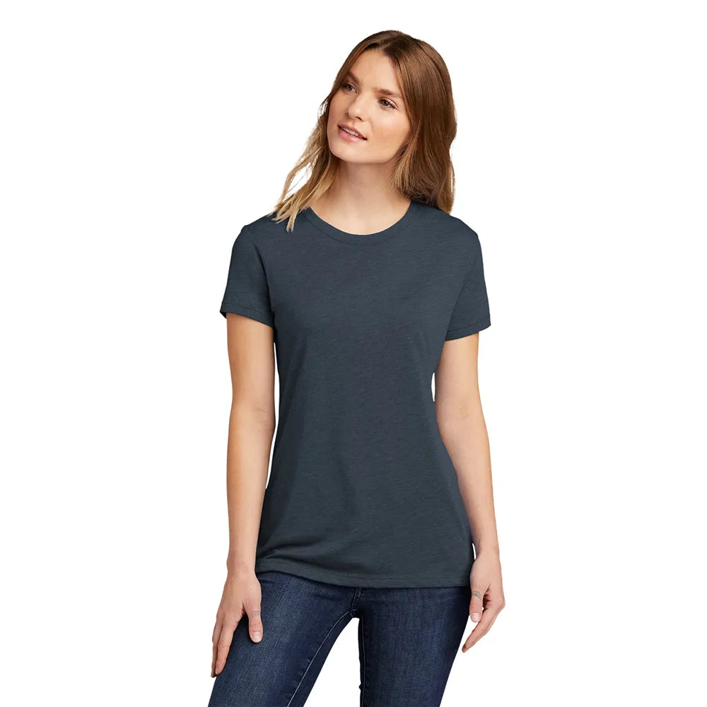 Next Level Apparel Women’s CVC Tee Decorated - Indigo Blue