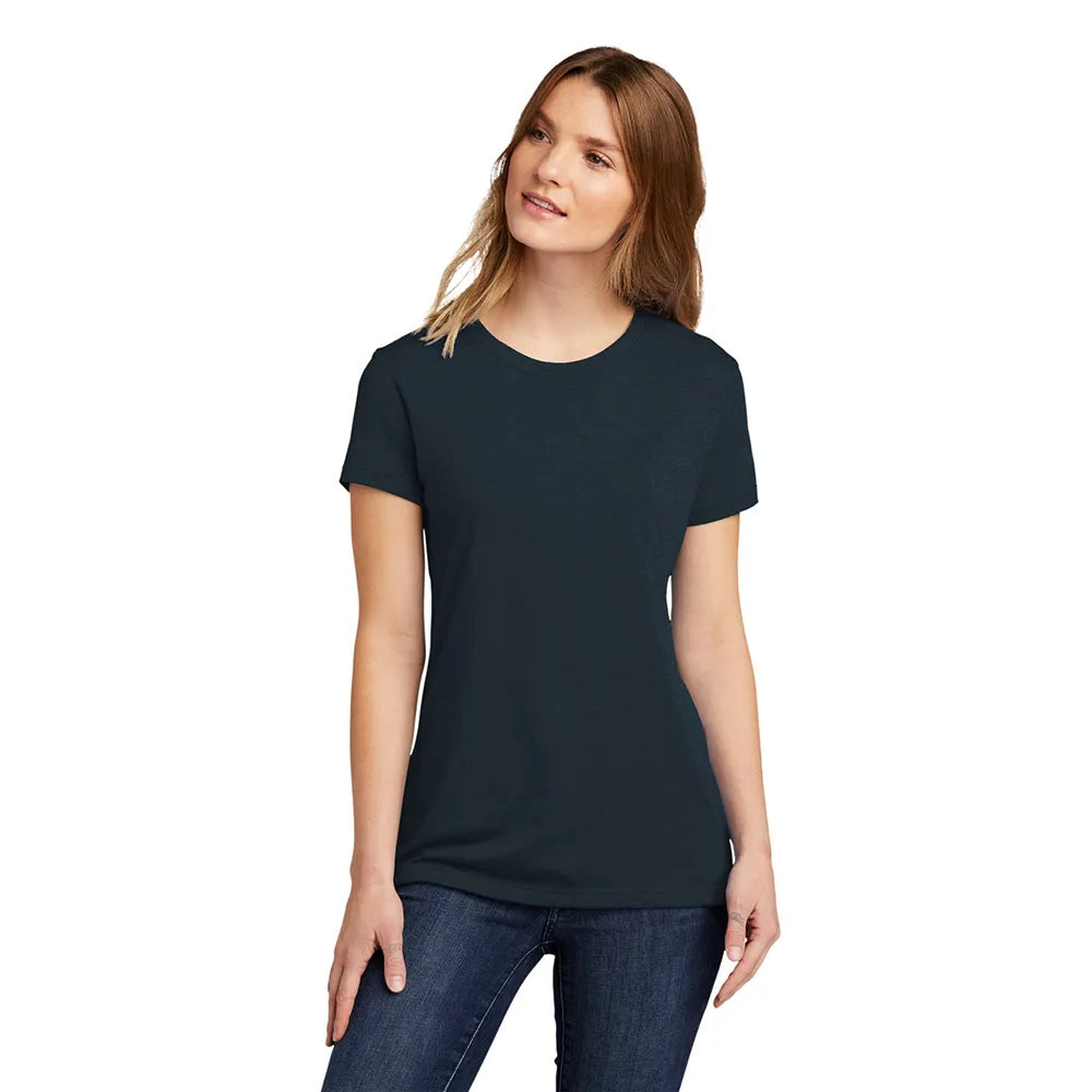 Next Level Apparel Women’s CVC Tee Decorated - Midnight Navy Blue