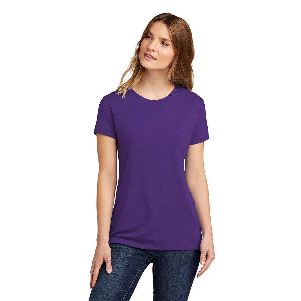 Next Level Apparel Women’s CVC Tee Decorated - Purple Rush