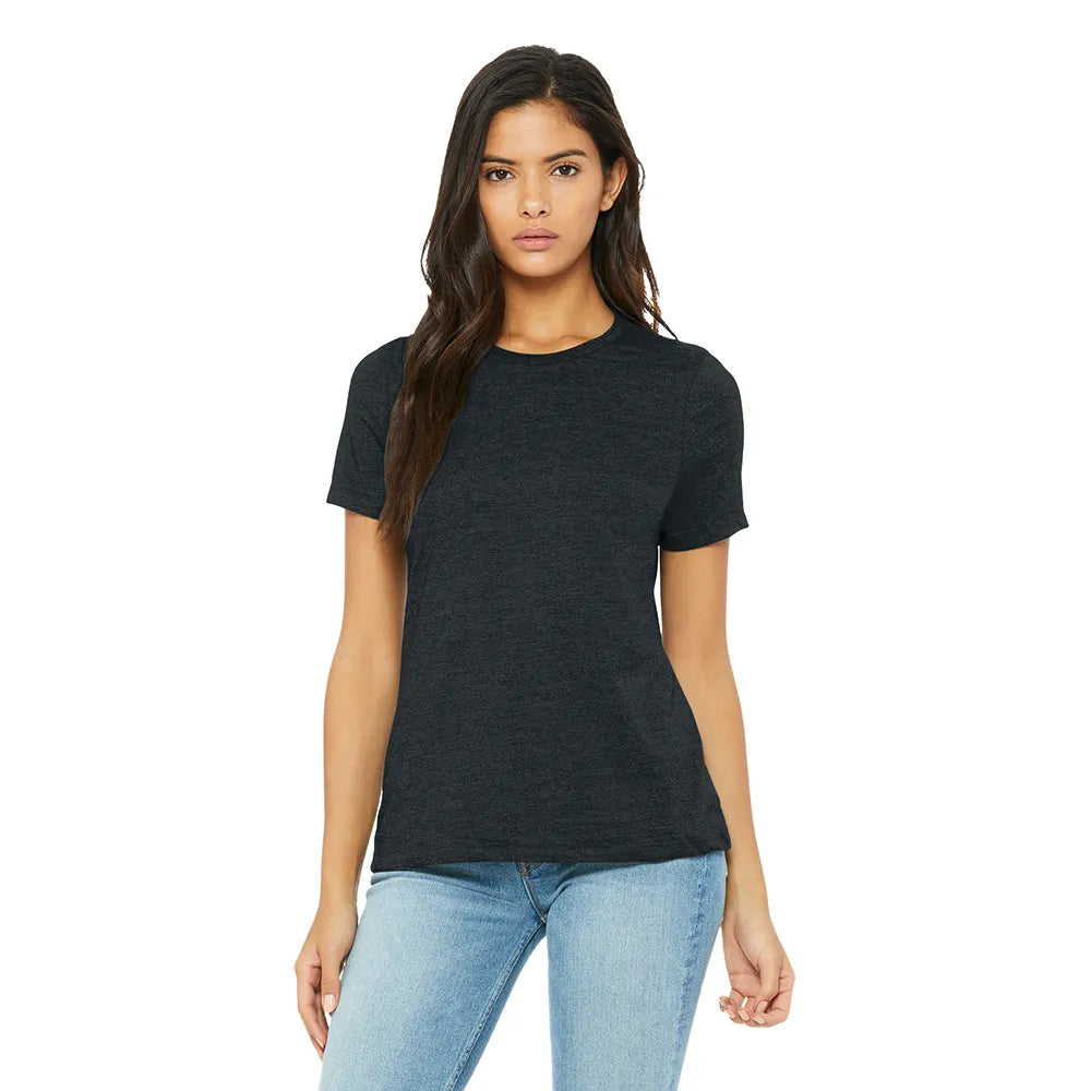 BELLA+CANVAS Women’s Relaxed CVC Tee Decorated - Dark Grey Heather