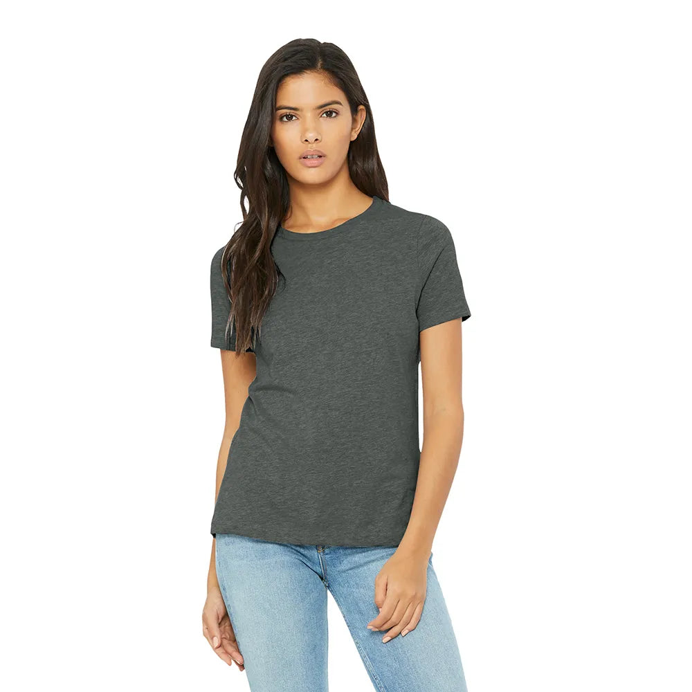 BELLA+CANVAS Women’s Relaxed CVC Tee Decorated - Deep Grey Heather