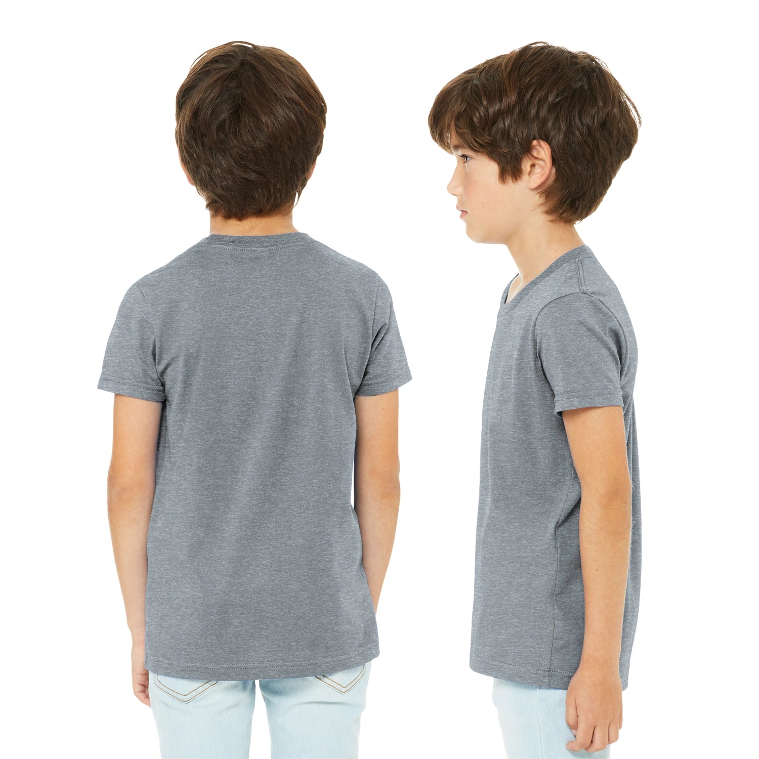 BELLA+CANVAS Decorated Youth Heather CVC Tee