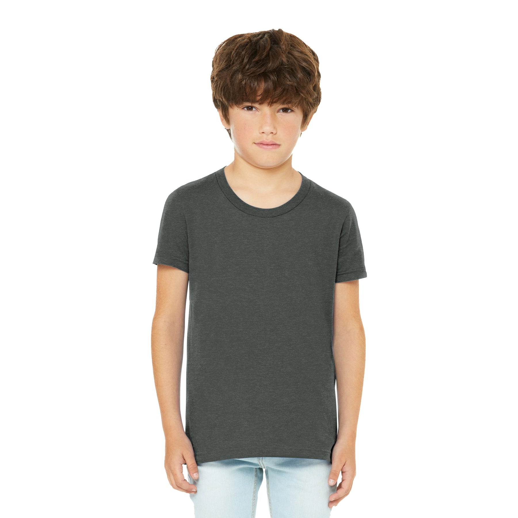 BELLA+CANVAS Decorated Youth Heather CVC Tee