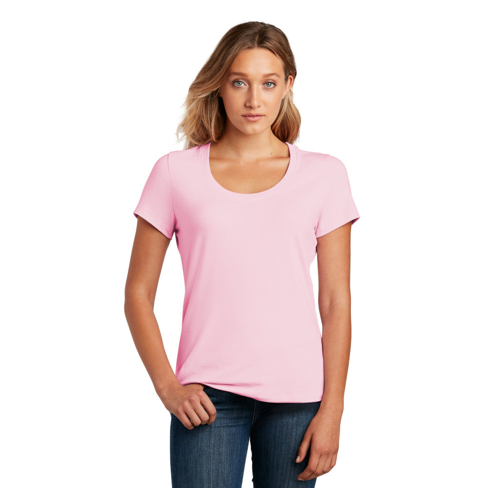 District Women’s Flex Scoop Neck Tee Decorated - Lilac Pink