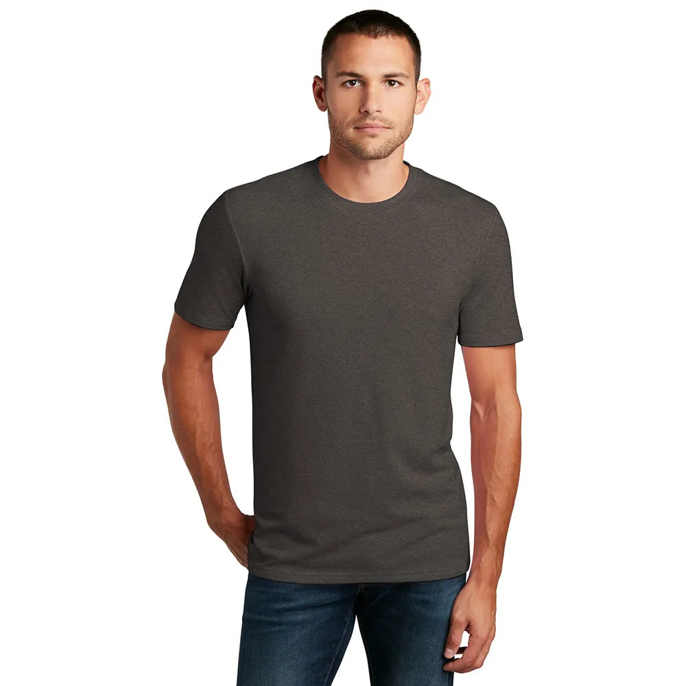 District Flex Tee Decorated - Heather Charcoal Grey