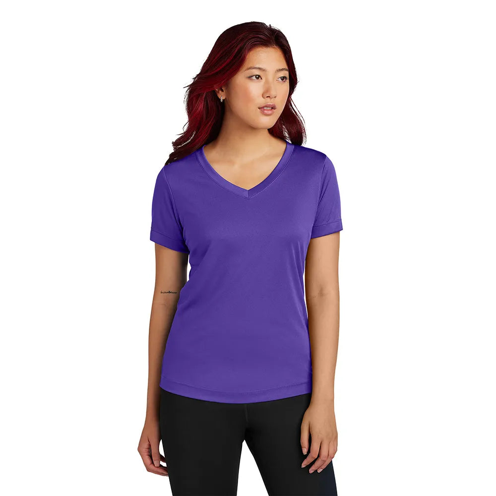 Sport-Tek Women's PosiCharge Competitor V-Neck Tee Decorated - Royal Blue