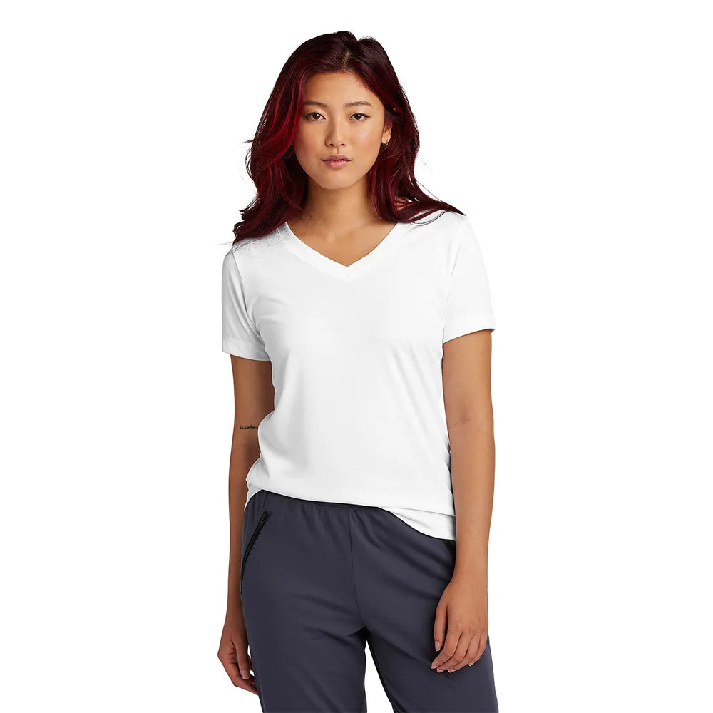 Sport-Tek Women's PosiCharge Competitor V-Neck Tee Decorated - White