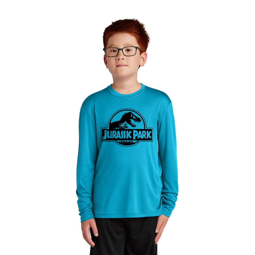 Sport-Tek Youth Long Sleeve PosiCharge Competitor Tee Decorated - True Royal Blue (PMS 7686C)