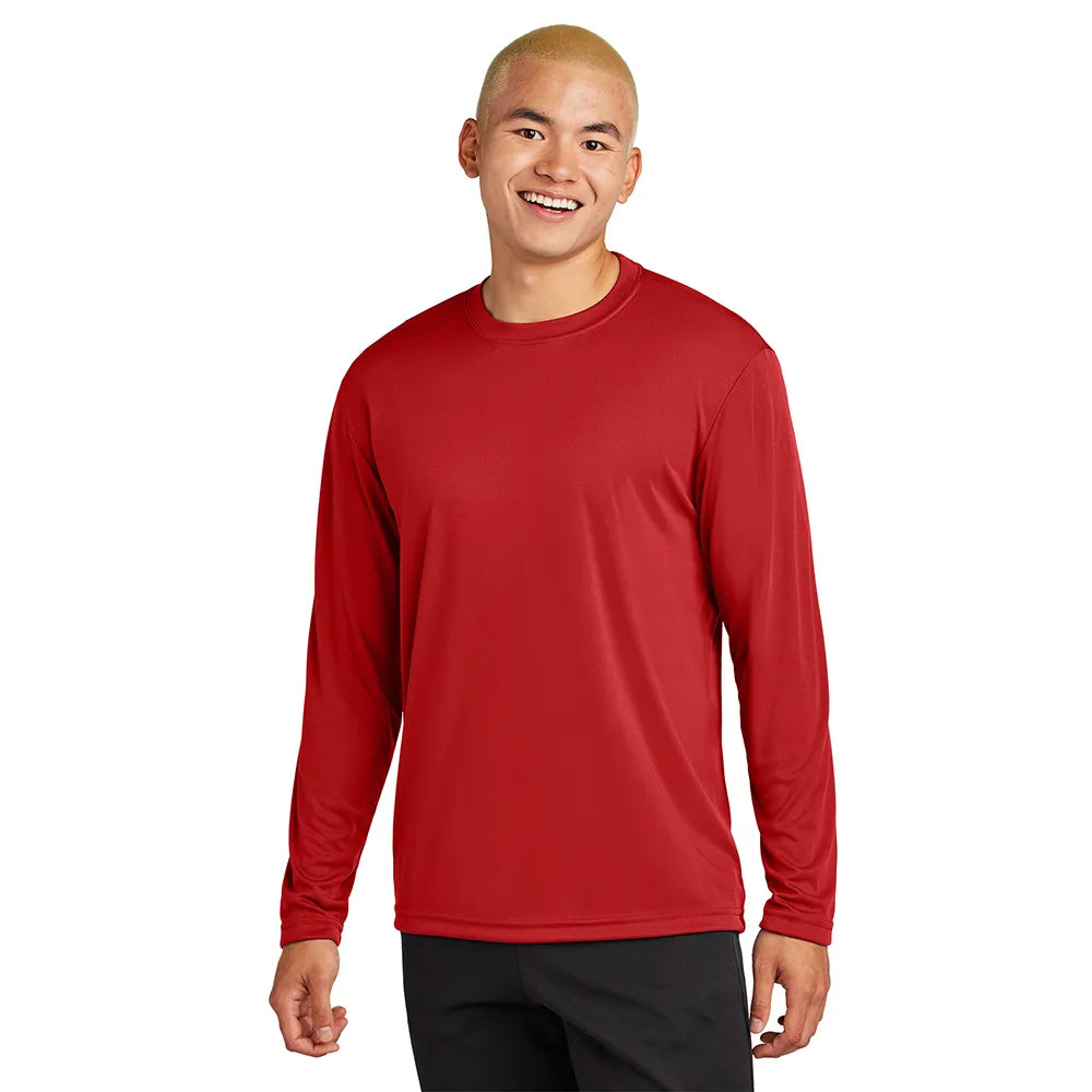 Sport-Tek Long Sleeve PosiCharge Competitor Tee Decorated - Deep Red