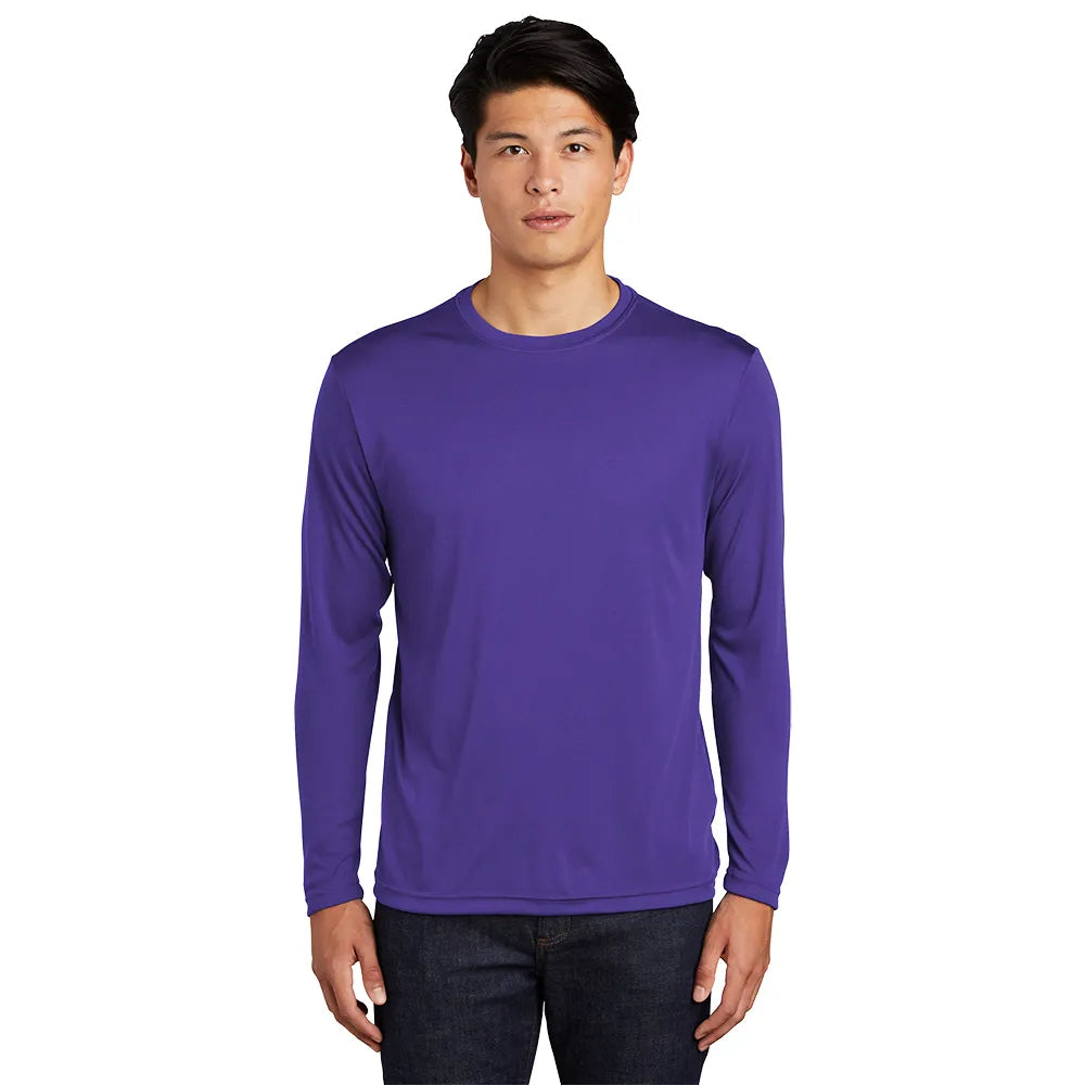 Sport-Tek Long Sleeve PosiCharge Competitor Tee Decorated - Purple