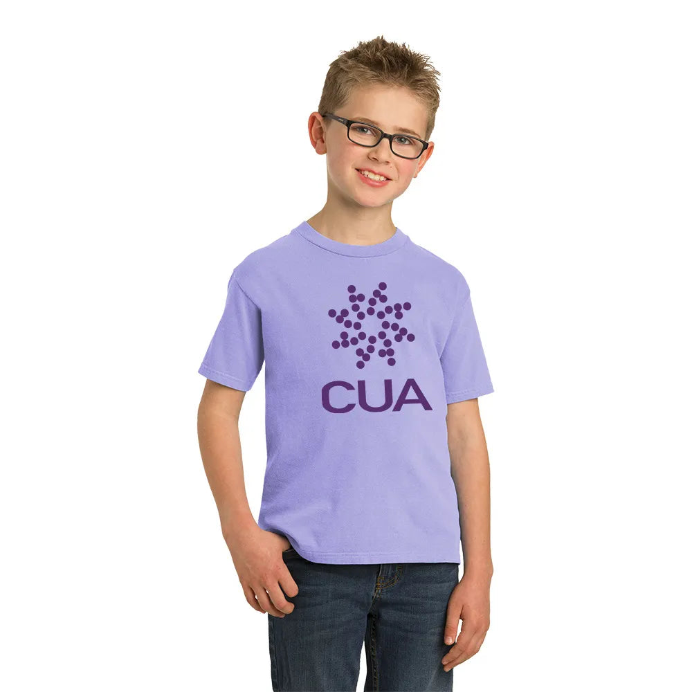 Port & Company Youth Beach Wash Garment-Dye Tee Decorated - Amethyst Purple (PMS 7674C)