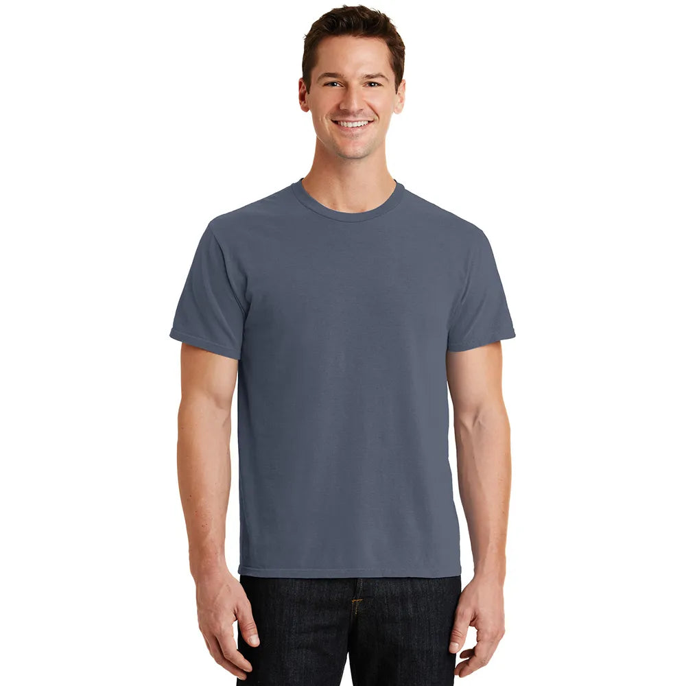 Port & Company Beach Wash Garment-Dyed Tee Decorated - Denim Blue