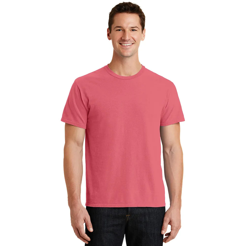 Port & Company Beach Wash Garment-Dyed Tee Decorated - Fruit Punch Pink
