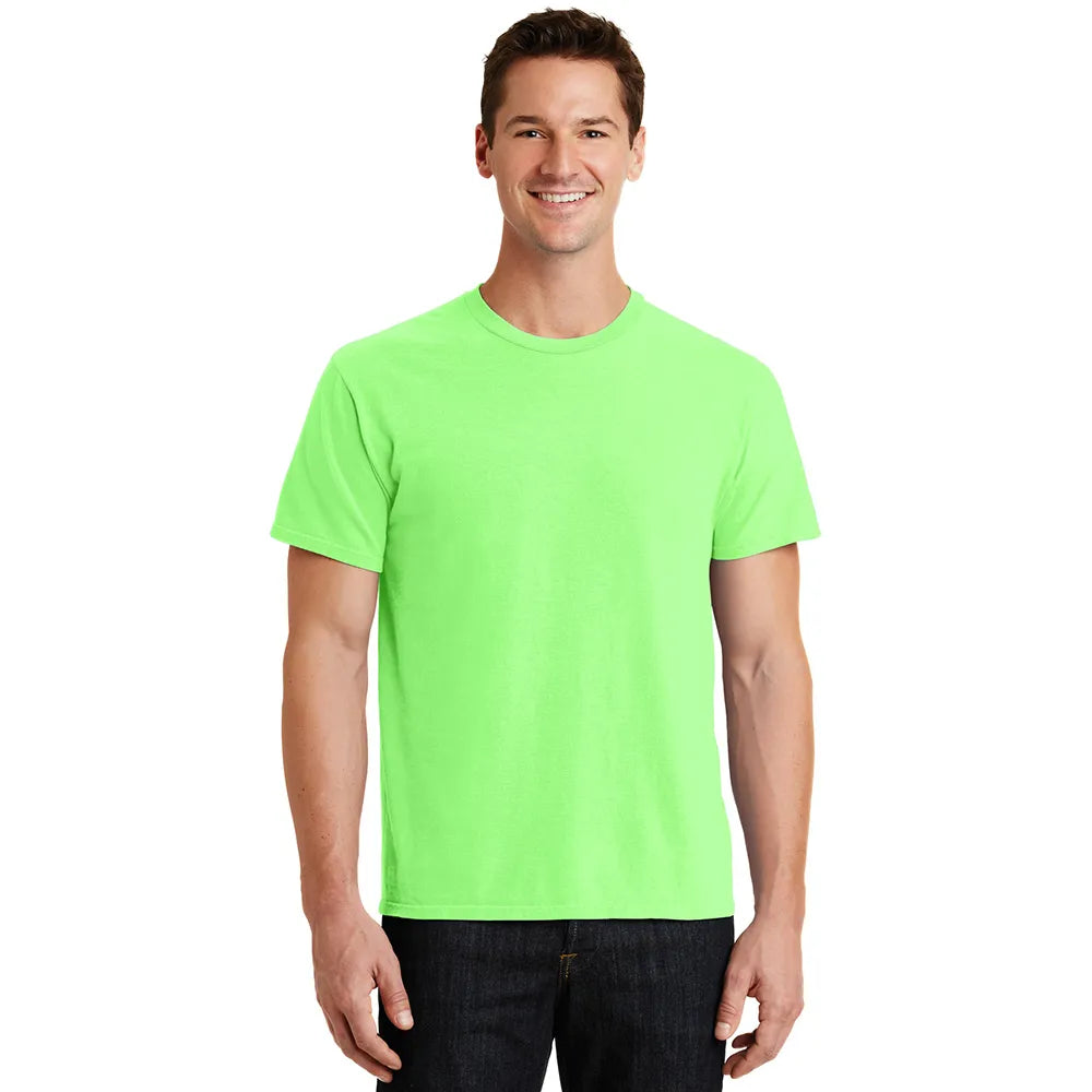 Port & Company Beach Wash Garment-Dyed Tee Decorated - Neon Green