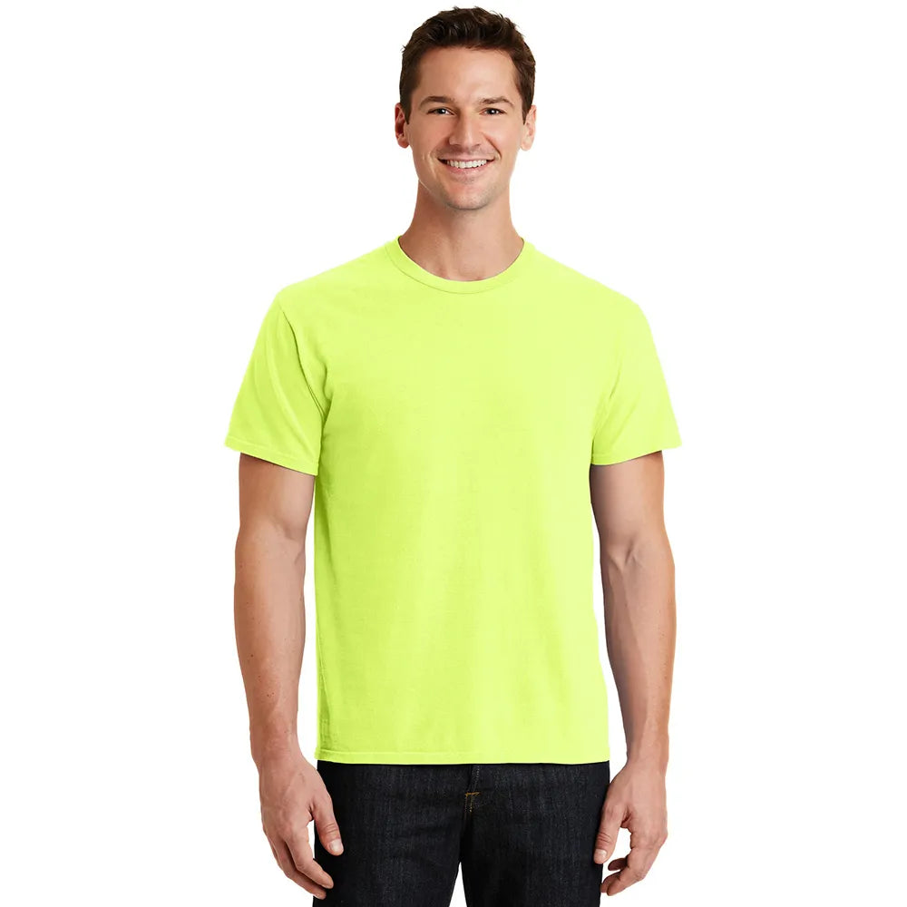 Port & Company Beach Wash Garment-Dyed Tee Decorated - Neon Yellow