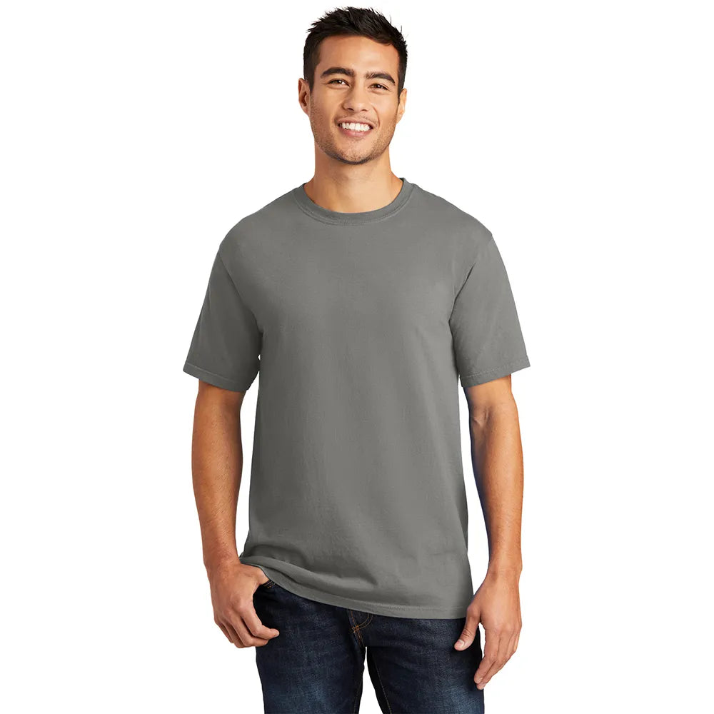 Port & Company Beach Wash Garment-Dyed Tee Decorated - Pewter Grey