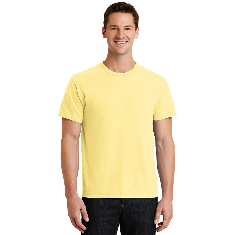 Port & Company Beach Wash Garment-Dyed Tee Decorated - Popcorn Yellow