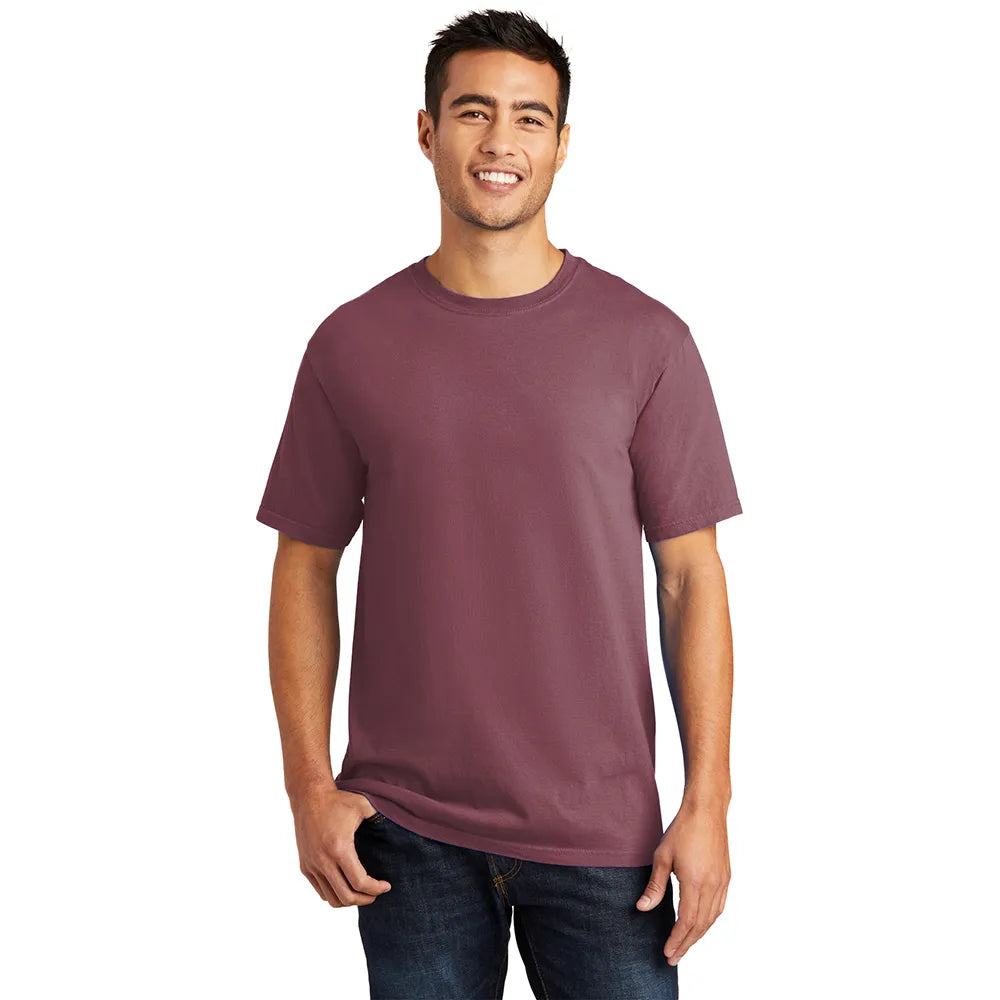 Port & Company Beach Wash Garment-Dyed Tee Decorated - Wineberry Burgundy