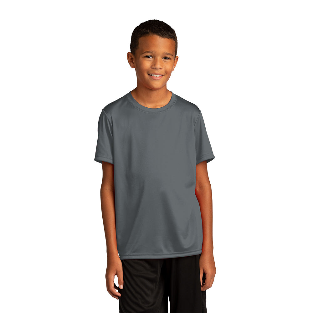 Sport-Tek Youth PosiCharge Re-Compete Tee Decorated - Neon Yellow