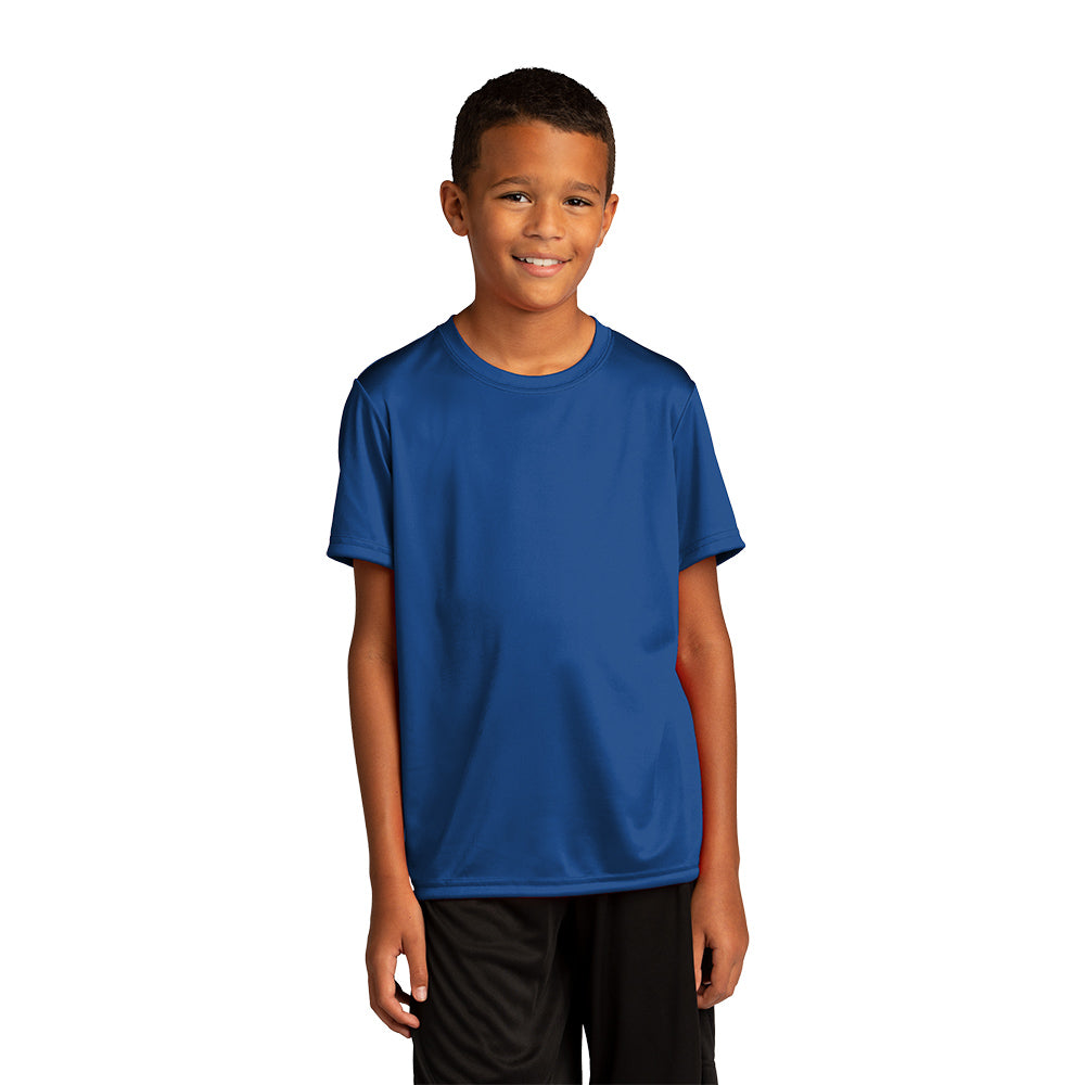 Sport-Tek Youth PosiCharge Re-Compete Tee Decorated - White